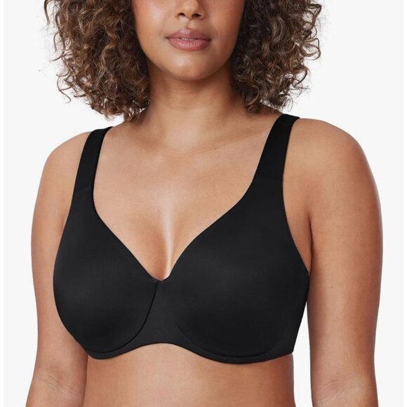 Delimita Women's Minimizer Underwire Full Coverage Unlined Bra 42C Black - Picture 1 of 5